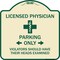 Signmission Licensed Physician Parking Only Violators Should Have Their Heads Examined, A-DES-TG-1818-23886 A-DES-TG-1818-23886 - alternate 1